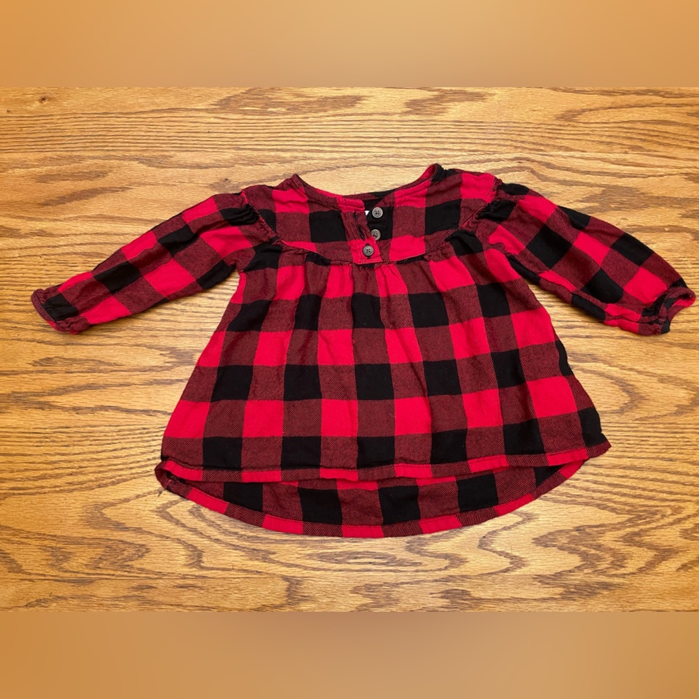 Old Navy Red and Black Checkered Shirt